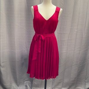 Dark Pink pleated dress WHBM